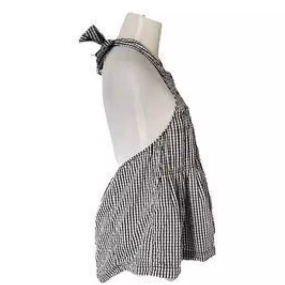Free People Take it Easy Gingham Halter | Black/White | Small - Picture 9 of 10